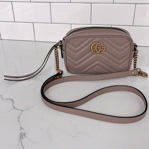 Gucci Marmont Mini Shoulder Bag Dusty Rose